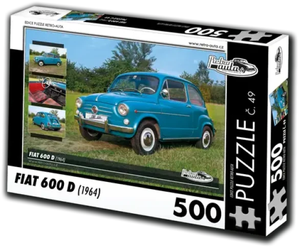 RETRO-AUTA Puzzle č. 49 Fiat 600 D (1964)
