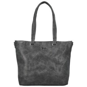 Stylová dámská koženková kabelka na rameno Mileta, šedá