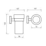 Nimco Unix chrom držák na kartáčky UN 13058W-26 UN 13058W-26