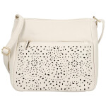 Trendy dámská koženková crossbody kabelka Orma, krémová