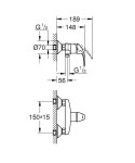 GROHE - BauCurve Sprchová baterie, chrom 23631000