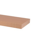 Polička nástěnná 60 cm, MDF, dekor přírodní buk, baleno v ochranné fólii