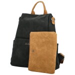 Trendy dámský koženkový kabelko-batoh Laionel new, černý