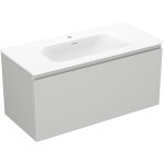 MEXEN/S - Orio koupelnová skříňka 100 cm s umyvadlem Vela, 1 šuplík, šedá mat/bílá mat 91A10-10047-1-BF62-W23M01