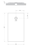OMNIRES - AQUAPURE litý mramor - vanička protiskluzová, 80 x 140 cm, bílá mat AQUAPURE80-140BM