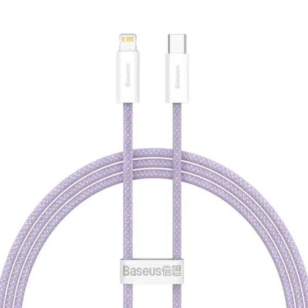 Baseus CALD000005 Kabel USB-C (M) - Lightning (M) 1 m fialová / 20W (CALD000005)