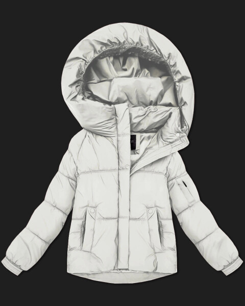 Bílá dámská oversize bunda pro přechodné období S'West (B2003-26) odstíny bílé S (36)