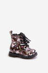 Dětské zateplené boty se zipem jednorožci černé Tiptop 36