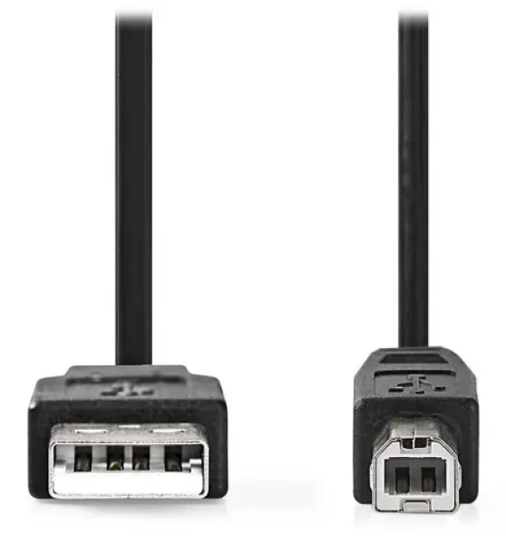 Nedis USB 2.0 kabel k tiskárně černá / Kabel USB / USB-A - USB-B / 3 m (CCGL60100BK30)