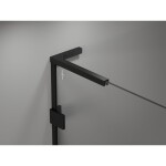 MEXEN/S - Lunar L sprchové dveře křídlové pravé 95 cm, transparent, černá 834L-095-000-70-00-P