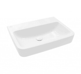 VILLEROY & BOCH - O.novo Umyvadlo na desku, 60x46 cm, bez přepadu, bez otvoru pro baterii, AntiBac, CeramicPlus, alpská bílá 4A416FT2