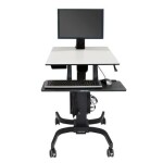 ERGOTRON WorkFit-C / Single LD Sit-Stand Workstation / nastavitelná pojízdná pracovní stanice k stání či sezení (24-215-085)