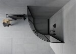 MEXEN - Rio sprchový kout čtvrtkruh 70 x 70, grafit, černá 863-070-070-70-40
