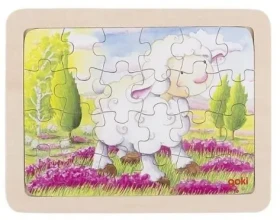 GOKI Dřevěné puzzle Ovečka