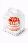 Cake star plastový box na Bento dort s úchytem 16x16x18cm