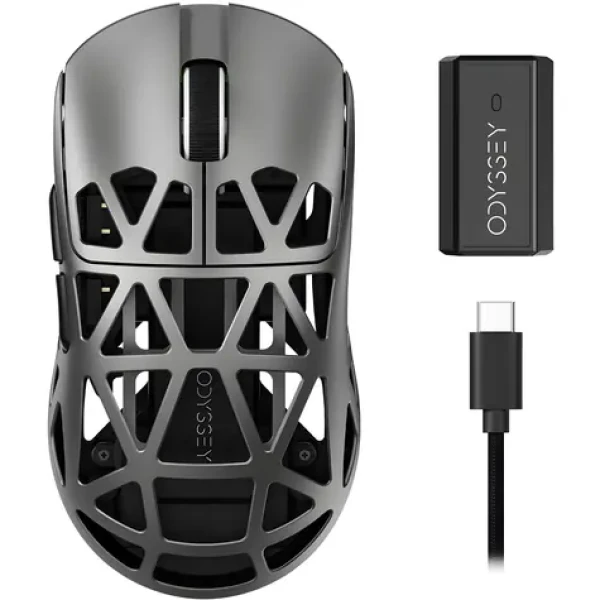 YENKEE YMS 31 ODYSSEY WL / Bezdrátová herní optická myš / 60000 DPI / 47 g / 7 tlačítek / Bluetooth, 2,4 GHz, USB-C