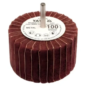 YATO Kotouč lamelový radiální 80x50 / Brusný kotouč / Zrnitost 100 / Průměr stopky 6 mm (YT-83399)