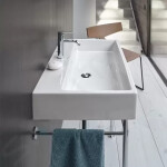 DURAVIT - Vero Air Umyvadlo 800x470 mm, bez přepadu, otvor pro baterii, WonderGliss, bílá 23508000411