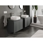 MEXEN/S - Orio koupelnová skříňka pod umyvadlo 60 cm s deskou, 1 šuplík, grafit mat 91A10-06047-1-BFC66