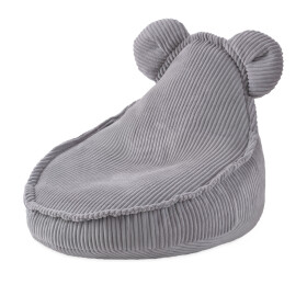 PLUSH NEST PLUSH NEST Dětské křesílko Huggy Bear 68 × 45 cm manšestr, šedé