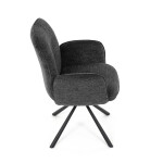 Jídelní židle, černá, hladká látka, DCH-D1330 BK2