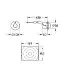 GROHE - Příslušenství Pneumatické ovládání 37059000