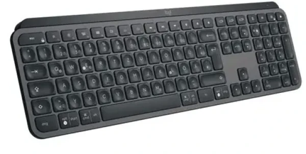 Logitech Wireless MX Keys MAC černo-šedá / Bezdrátová klávesnice / podsvícená / Bluetooth+RF / US (920-009558)