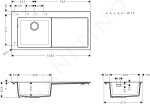 HANSGROHE - Dřezy Vestavný granitový dřez S5110-F45, grafitová černá 43330170