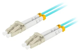 Lanberg Optický patch kabel LC/UPC-LC/UPC cyan / Duplex / OM3 50/125 / 1 m / LSZH (FO-LULU-MD31-0010-TQ)