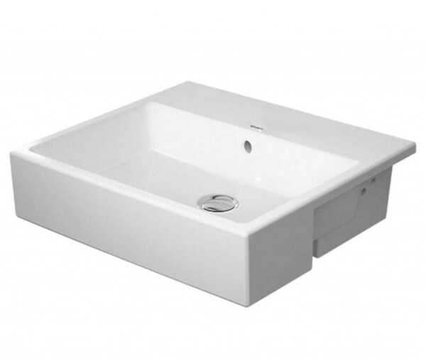 DURAVIT - Vero Air Umyvadlo polozápustné 55x47 cm, s přepadem, bez otvoru pro baterii, bílá 0382550060