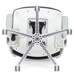 Židle kancelářská, tmavě šedá síťovina MESH, bílý plast, plastový kříž