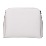 Trendy dámská koženková crossbody kabelka Lira, béžovo-bílá