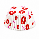 Cake star papírové košíčky na muffiny a cupcakes barevné 50x30 mm 100ks-vzor 22