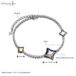 Náramek Swarovski Elements Emily, Stříbrná 17 cm + 3 cm (prodloužení)