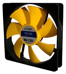 RECOM RC-12025BY žlutá / Ventilátor / 120mm / Blower (1340101)