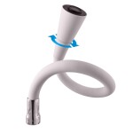 RAV Slezák - SÁZAVA - Dřezová baterie s flexibilním ramínkem, Chrom/Šedá, 1/2", SA006.5/13S
