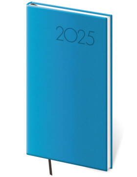 Týdenní diář 2025 Helma kapesní - Print Pop světle modrý