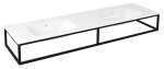 SAPHO - SKA konzole pod umyvadlo/desku 180x22x51cm, černá mat SKA880