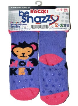 BeSnazzy protiskluzové ponožky pro zdravé lezení a první krůčky froté - dívčí - modré, velikost: 15-17 (9-10cm)