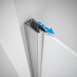 FORTE - Sprchové dveře DECO N2B - Barva rámu - Bílá, Rozměr A - 90, Výplň - Millerighe bezpečnostní sklo - 6 mm BDE453293S04