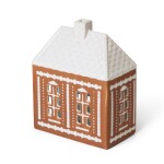 KÄHLER Porcelánový svícen Gingerbread Lighthouse Medium, hnědá barva, porcelán