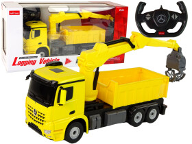 RASTAR Nákladní auto s drapákem Mercedes Rastar R/C na dálkové ovládání žluté