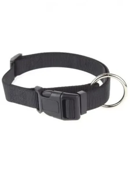 AnimALL Obojek popruhový černý M-L 35-50 cm/20 mm (113265)