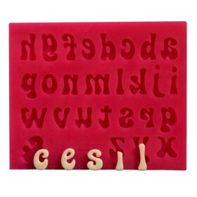 Cesil Silikonová forma Malá abeceda zakulacená 1,8 cm