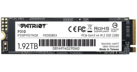 Patriot P310 1,92TB / SSD / M.2 2280 / PCIe Gen3 x4 NVMe (P310P192TM28)