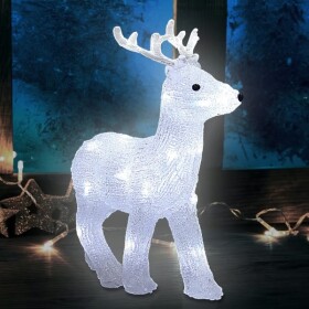 DBA Vánoční dekorace - LED bílý jelínek