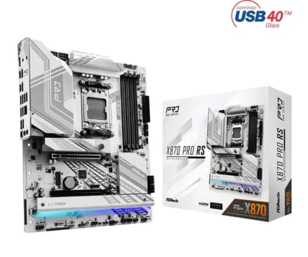 ASRock X870 PRO RS / AMD X870 / DDR5 / SATA III RAID / USB / 2.5GLAN / M.2 / sc.AM5 / ATX (X870 PRO RS)