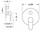 DURAVIT - B.1 Vanová baterie pod omítku, pro 2 spotřebiče, chrom B15210018010