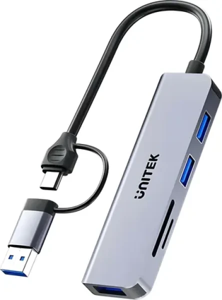 Unitek uHUB P5+ / USB hub / 3x USB-A 2.0 / SD / microSD (H1320AGY01)