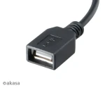 Akasa mikro USB na USB-A černá / Redukce / OTG / USB 2.0 / 15 cm (AK-CBUB25-15BK)